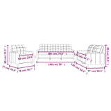 Ensemble de canapés 3 pcs avec coussins Gris Similicuir
