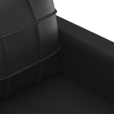 Ensemble de canapés 4 pcs avec coussins Noir Similicuir