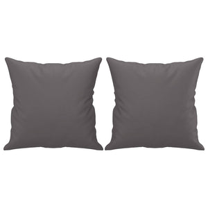 Ensemble de canapés 3 pcs avec coussins gris similicuir