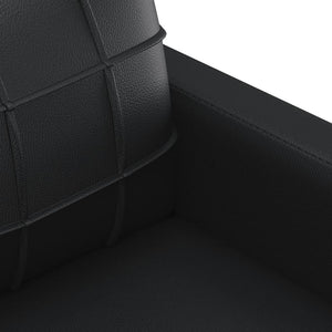 Ensemble de canapés 4 pcs avec coussins noir similicuir