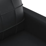 Ensemble de canapés 4 pcs avec coussins noir similicuir