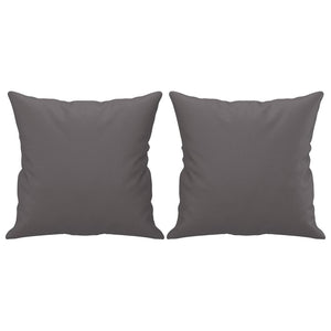 Ensemble de canapés 4 pcs avec coussins gris similicuir