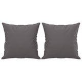 Ensemble de canapés 4 pcs avec coussins gris similicuir