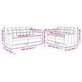 Ensemble de canapés 2 pcs et coussins Rouge bordeaux Similicuir
