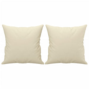 Ensemble de canapés 2 pcs avec coussins crème similicuir