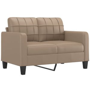 Ensemble de canapés 2 pcs avec coussins cappuccino similicuir