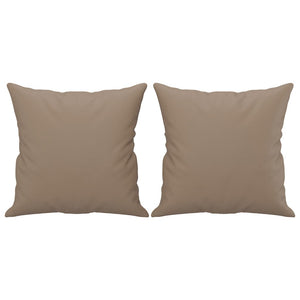 Ensemble de canapés 2 pcs avec coussins cappuccino similicuir