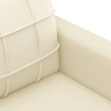 Ensemble de canapés 3 pcs avec coussins crème similicuir