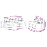 Ensemble de canapés 2 pcs avec coussins Noir Similicuir