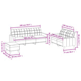 Ensemble de canapés 3 pcs avec coussins Noir Similicuir