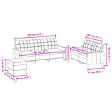 Ensemble de canapés 3 pcs avec coussins Crème Similicuir