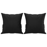 Ensemble de canapés 2 pcs avec coussins noir similicuir