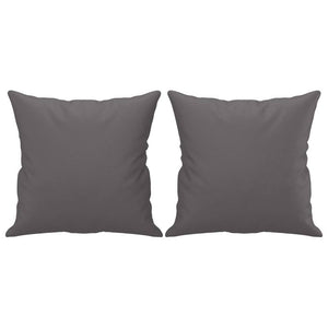 Ensemble de canapés 3 pcs avec coussins gris similicuir