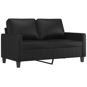 Ensemble de canapés 4 pcs avec coussins Noir Similicuir
