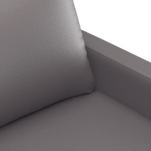 Ensemble de canapés 4 pcs avec coussins Gris Similicuir