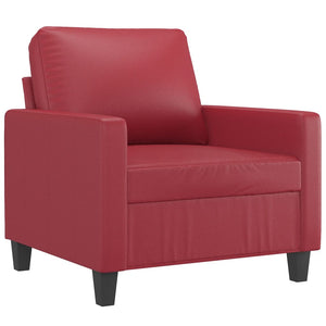 Ensemble de canapés 4 pcs et coussins Rouge bordeaux Similicuir