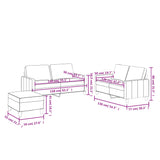 Ensemble de canapés 3 pcs avec coussins Gris Similicuir