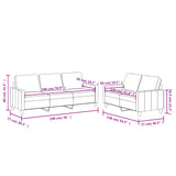 Ensemble de canapés 2 pcs et coussins Rouge bordeaux Similicuir