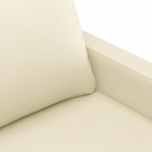 Ensemble de canapés 3 pcs avec coussins Crème Similicuir