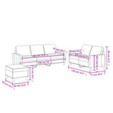 Ensemble de canapés 3 pcs et coussins Rouge bordeaux Similicuir