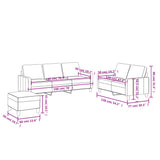 Ensemble de canapés 3 pcs avec coussins Cappuccino Similicuir