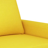 Ensemble de canapés 3 pcs avec coussins Jaune clair Tissu