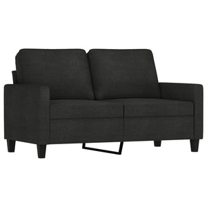Ensemble de canapés 4 pcs avec coussins Noir Tissu