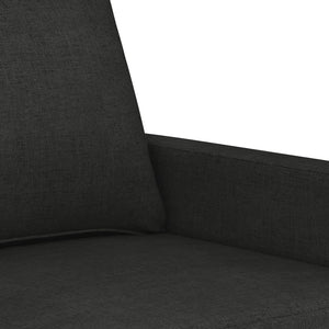 Ensemble de canapés 4 pcs avec coussins Noir Tissu