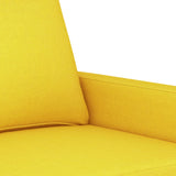 Ensemble de canapés 4 pcs avec coussins Jaune clair Tissu