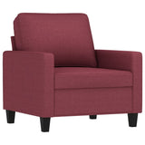 Ensemble de canapés 4 pcs avec coussins Rouge bordeaux Tissu