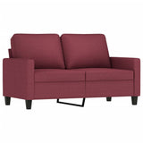 Ensemble de canapés 4 pcs avec coussins Rouge bordeaux Tissu