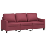 Ensemble de canapés 4 pcs avec coussins Rouge bordeaux Tissu