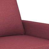 Ensemble de canapés 4 pcs avec coussins Rouge bordeaux Tissu
