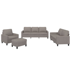 Ensemble de canapés 4 pcs avec coussins Taupe Tissu