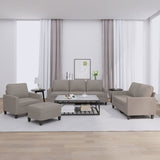 Ensemble de canapés 4 pcs avec coussins Taupe Tissu