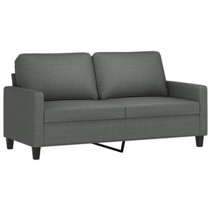 Ensemble de canapés 3 pcs avec coussins Gris foncé Tissu