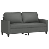 Ensemble de canapés 3 pcs avec coussins Gris foncé Tissu