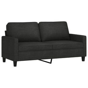 Ensemble de canapés 3 pcs avec coussins Noir Tissu