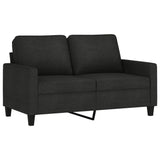 Ensemble de canapés 3 pcs avec coussins Noir Tissu