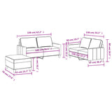 Ensemble de canapés 3 pcs avec coussins Noir Tissu