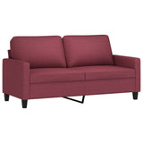 Ensemble de canapés 3 pcs avec coussins Rouge bordeaux Tissu