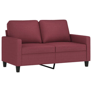 Ensemble de canapés 3 pcs avec coussins Rouge bordeaux Tissu