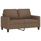 Ensemble de canapés 3 pcs avec coussins Marron Tissu
