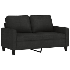 Ensemble de canapés 3 pcs avec coussins Noir Tissu