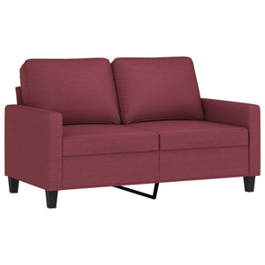 Ensemble de canapés 3 pcs avec coussins Rouge bordeaux Tissu