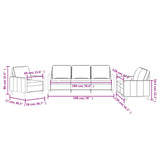 Ensemble de canapés 3 pcs avec coussins Vert foncé Velours