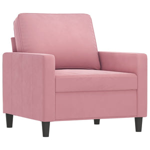 Ensemble de canapés 3 pcs avec coussins Rose Velours