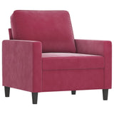 Ensemble de canapés 4 pcs avec coussins Rouge bordeaux Velours