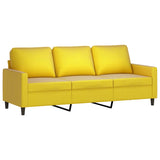 Ensemble de canapés 4 pcs avec coussins Jaune Velours