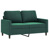 Ensemble de canapés 3 pcs avec coussins Vert foncé Velours